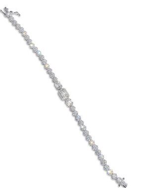 925 silver lady fancy bracelet 7" /a5